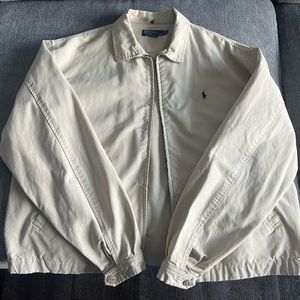 Size L Beige Polo Jacket.